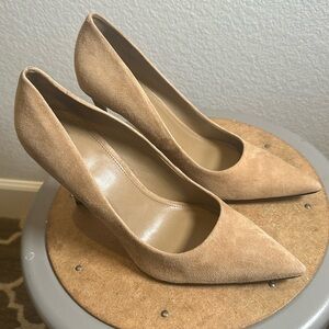 Marc Fisher Tan Heels with Sleek Design